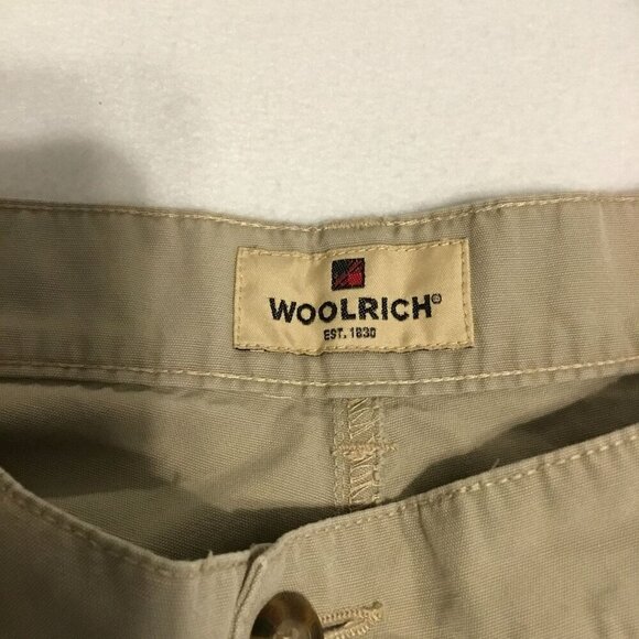 Woolrich Men's Cargo Hiking Shorts Khaki Size 40 100% Cotton Fishing Climbing - Picture 9 of 10